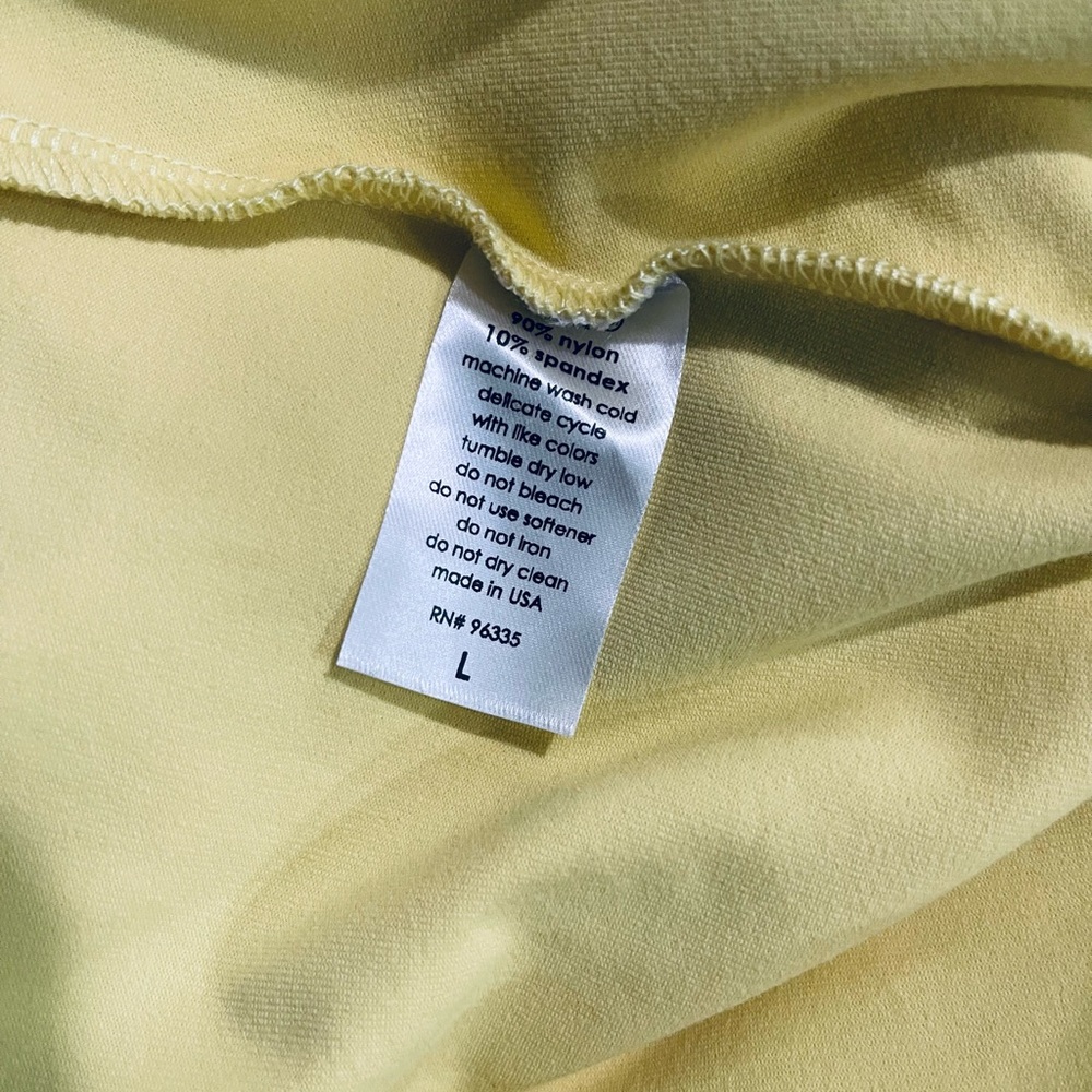 Susana Monaco Maxi Dress Nylon Stretch Fit & Flare Yellow Sz L - Picture 4 of 13